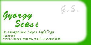 gyorgy sepsi business card